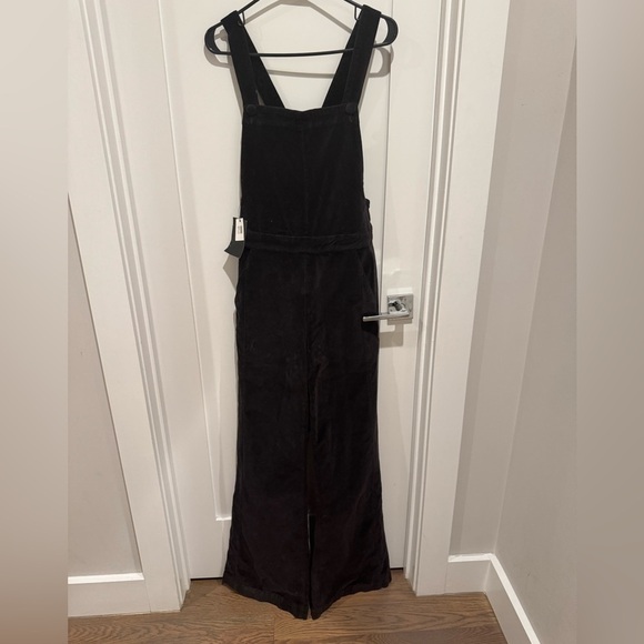 NEW Frame Denim Le Velveteen Jumpsuit Charcoal Black Velvet Overalls M y2k. D - Picture 11 of 12